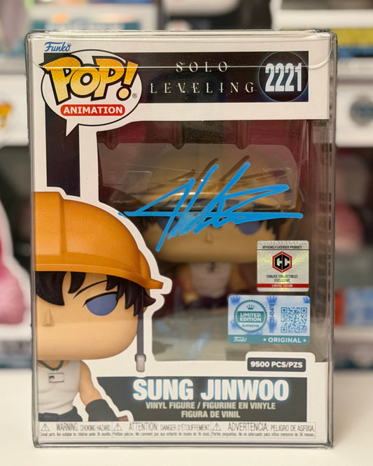Sung Jinwoo (Mining) Funko Pop LE 9500 PCS Chalice Solo Leveling Anime - 2221 Signed By Aleks Le
