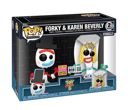 Funko Pop! Toy Story 5 Forky & Karen Beverly SDCC Exclusive Con Sticker LE 3500