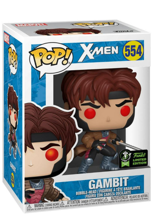 Funko Pop! Marvel X-Men Gambit #554 - Emerald City Comic Con Exclusive Official Con Sticker