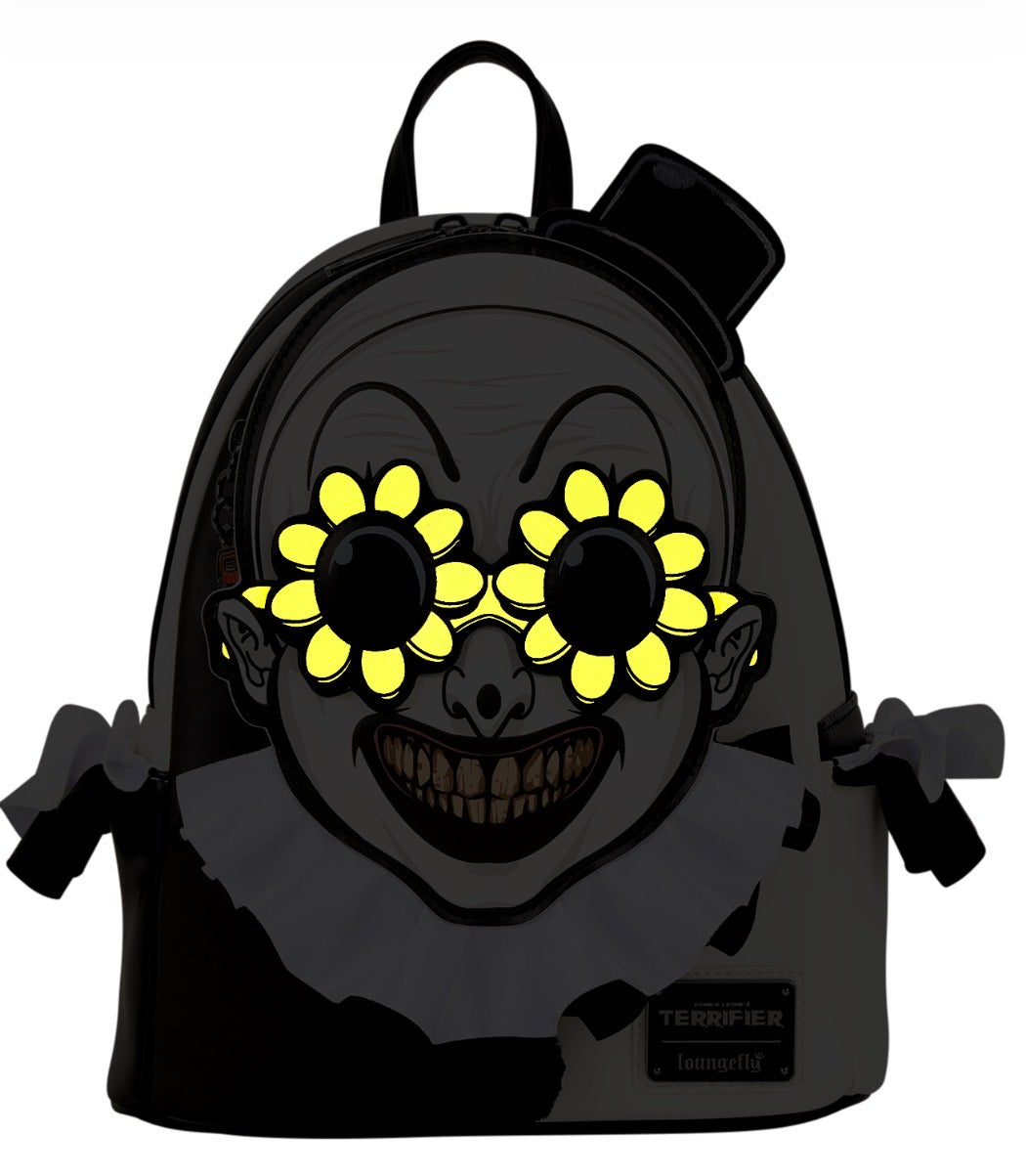 Loungefly Terrifier Art the Clown Glow Cosplay Mini Backpack Exclusive
