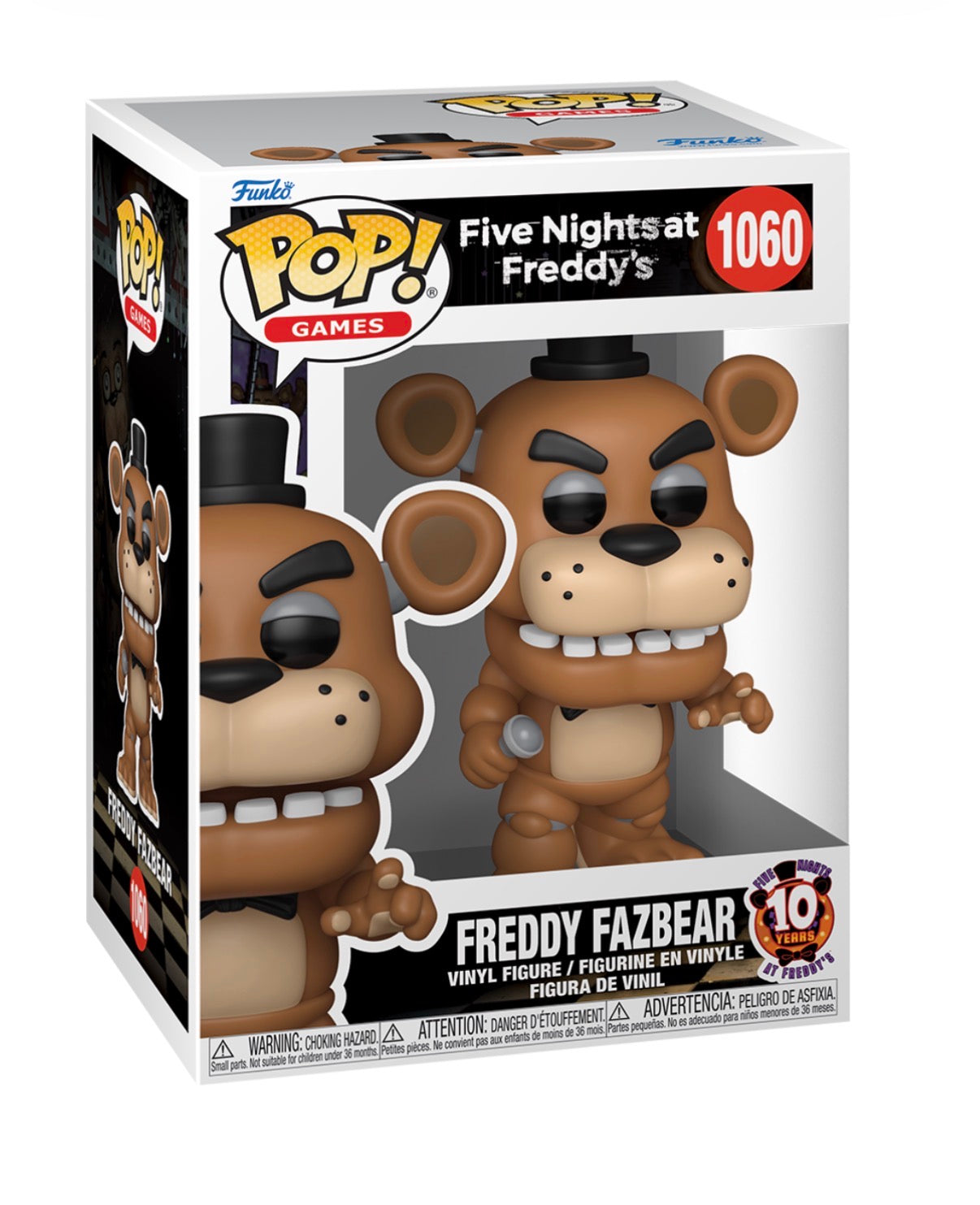 Funko Pop! Games: Five Nights at Freddy's – Freddy Fazbear #1060 (10th Anniversary)