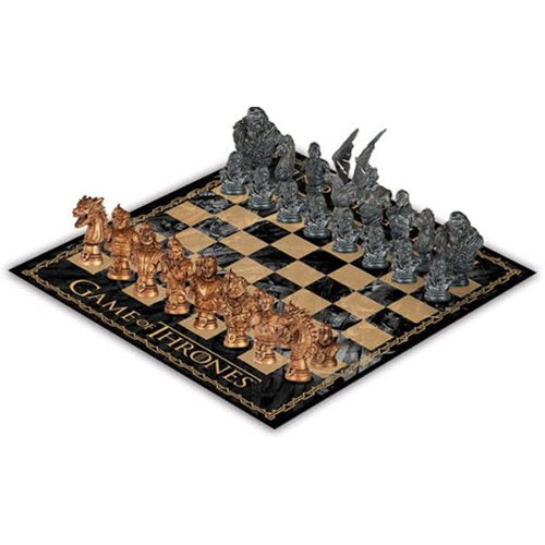USAOPOLY Game of Thrones Collector's Chess Set 32-Piece Custom Sculpted Collectible