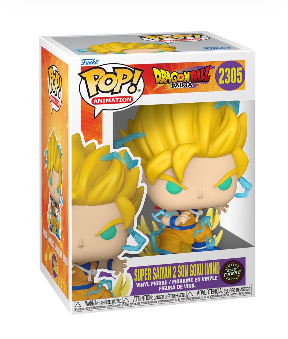 Funko Pop! Super Saiyan 2 Son Goku Mini #2305 Glow Chase