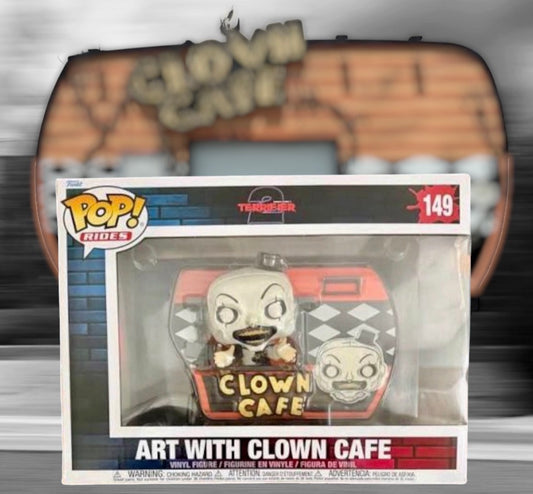 Funko Pop! Rides Art with Clown Cafe #149 Terrifier Vinyl Figure