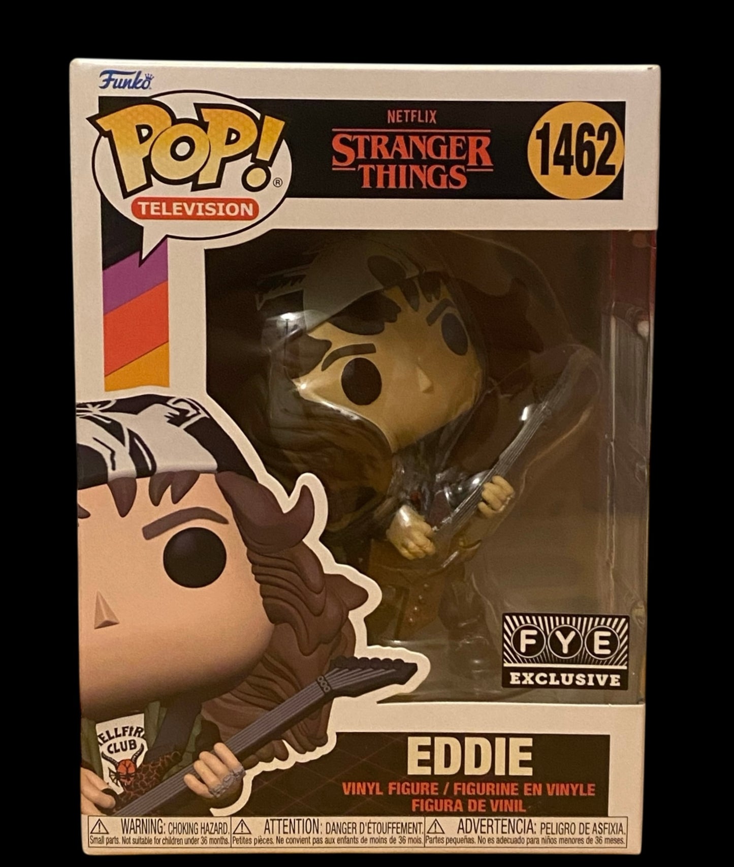 Unreleased Funko Pop! Television Stranger Things Eddie Munson Metallic Vinyl Figure #1462