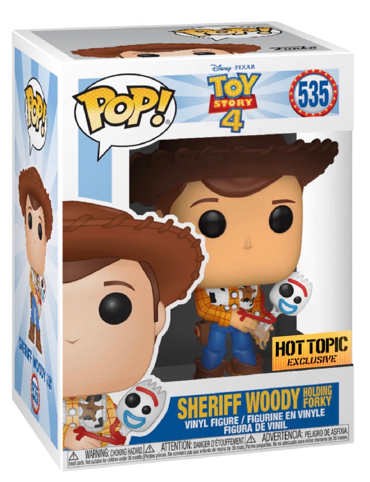 Funko Pop! Toy Story 4 Sheriff Woody Holding Forky #535 (Hot Topic Exclusive)