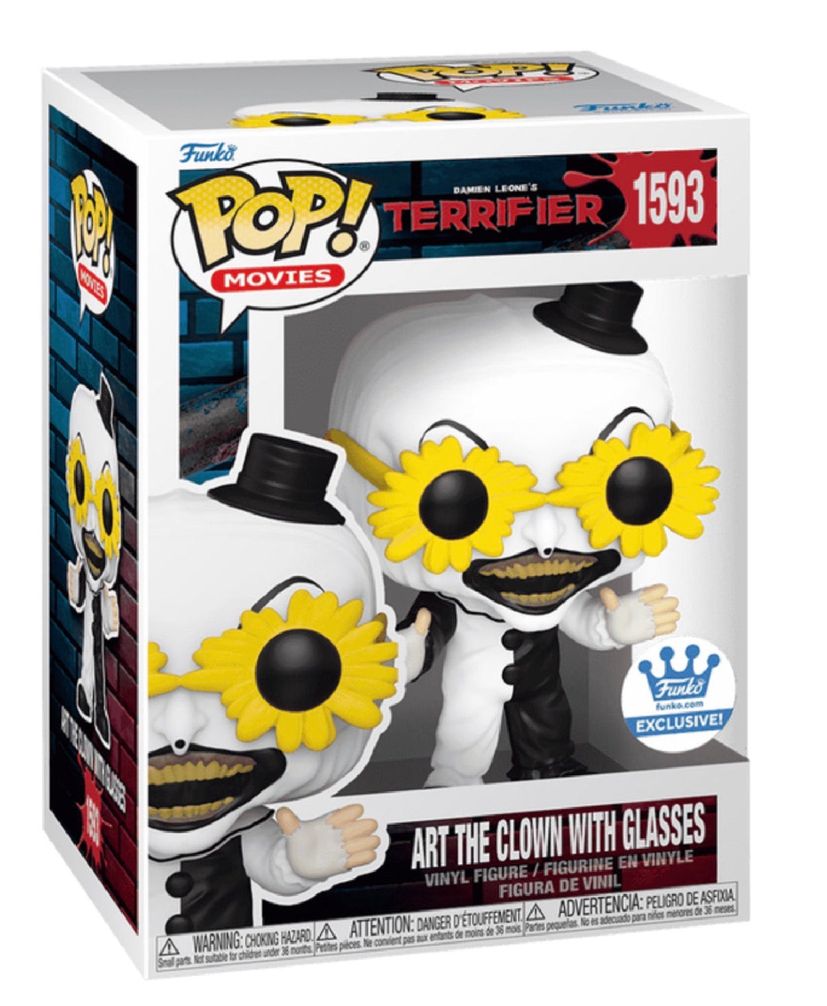 Funko Pop! Movies: Terrifier Art the Clown with Glasses #1593 (Funko Exclusive)