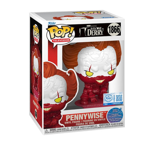 Pennywise Bloody Shelf Sitter Funko Pop EE Exclusive IT Welcome to Derry Vinyl Figure