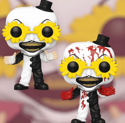 Funko Pop! Movies: Terrifier Art the Clown with Glasses #1593 Common + Chase Bundle (Funko Exclusive)
