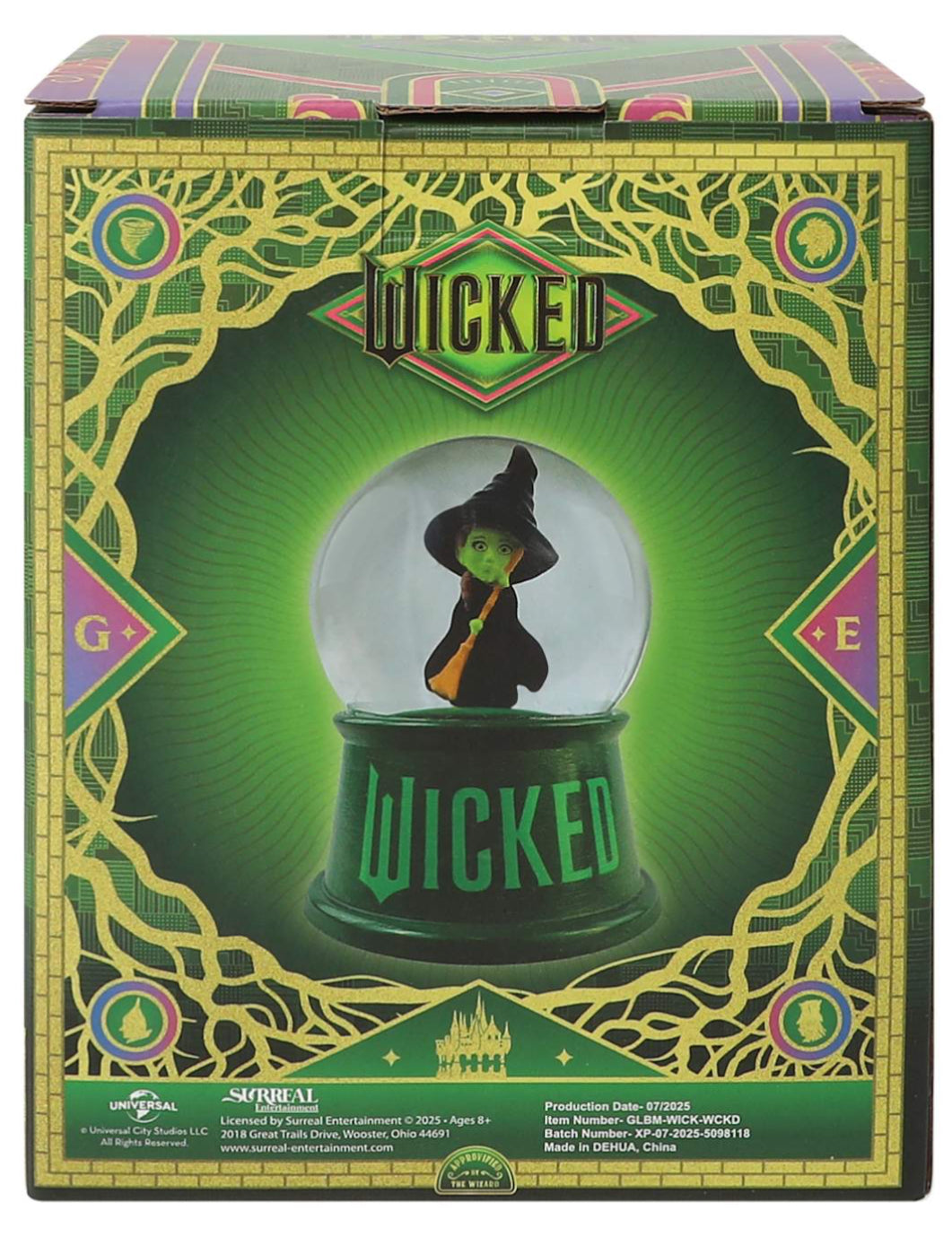 Wicked For Good Movie 2025 Elphaba & Glinda Snow Globes Pair Collectible New