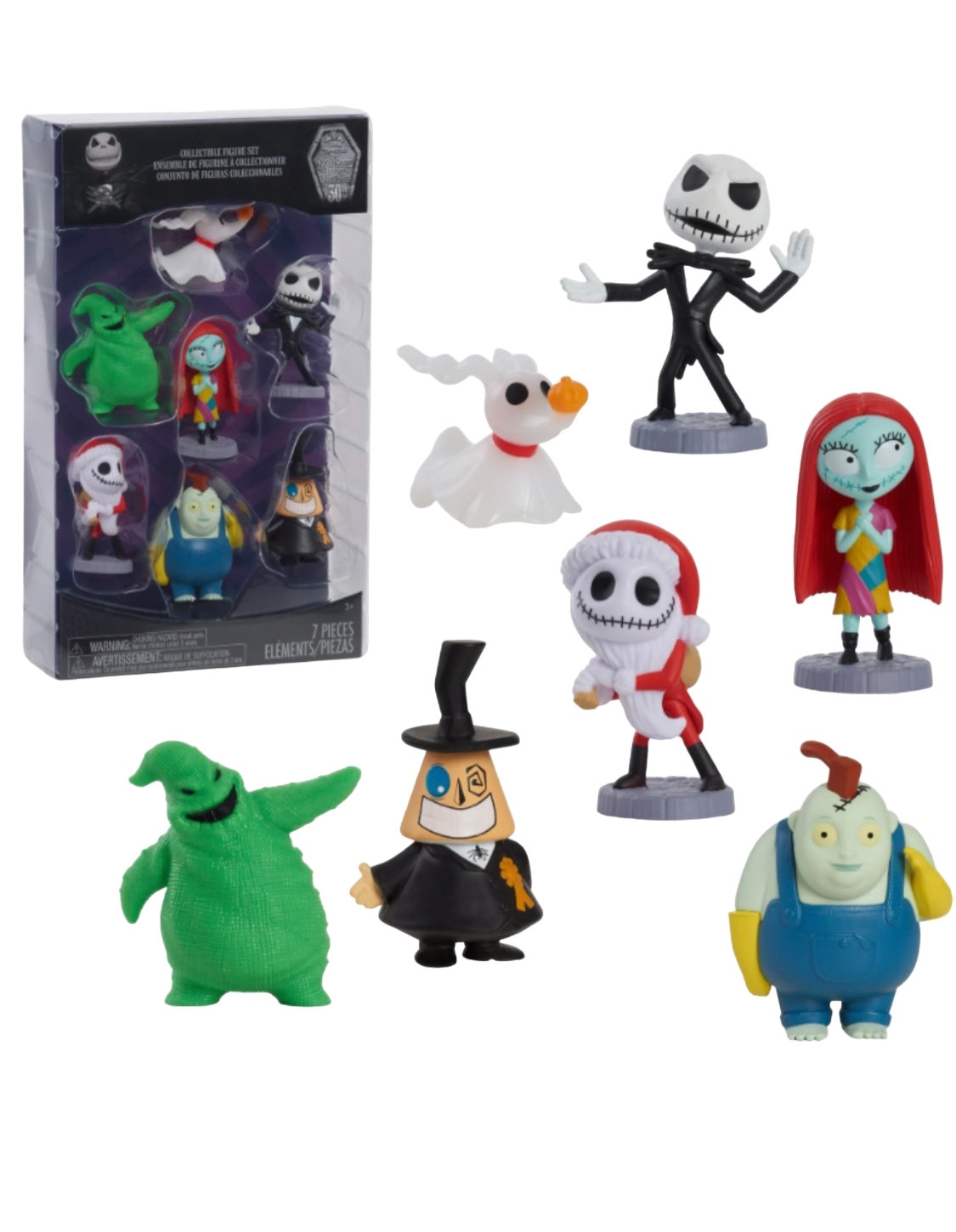 Disney Tim Burton's the Nightmare before Christmas 7-piece Collectible Figure set