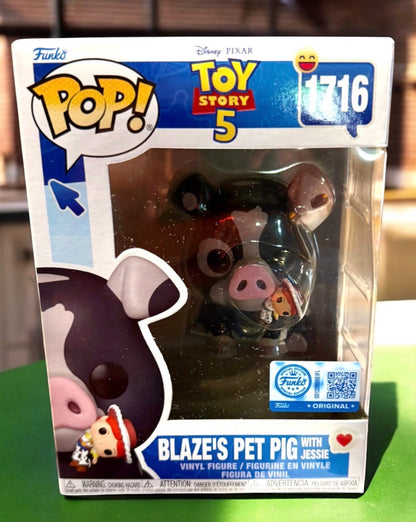 Funko Pop! Toy Story 5 Blaze's Pet Pig with Jessie #1716 Exclusive
