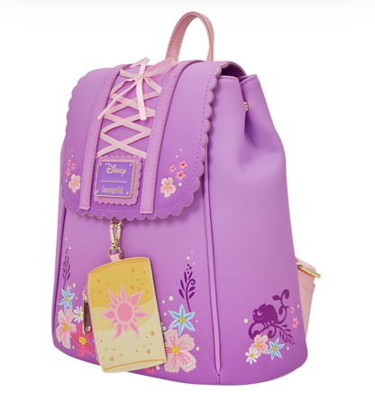 Tangled Rapunzel Exclusive Floral Flap Mini Backpack with Coin Bag