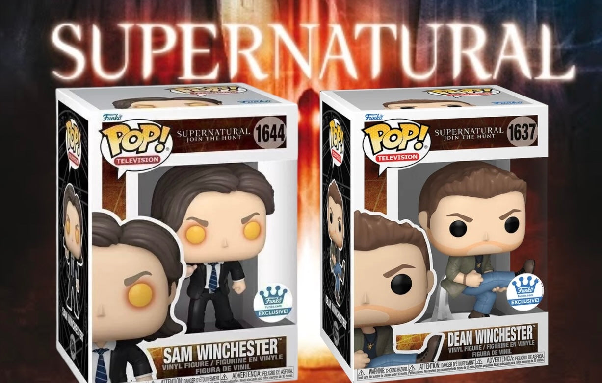 Funko Pop! Supernatural Sam Winchester #1644 and Dean Winchester #1637 Funko Pop