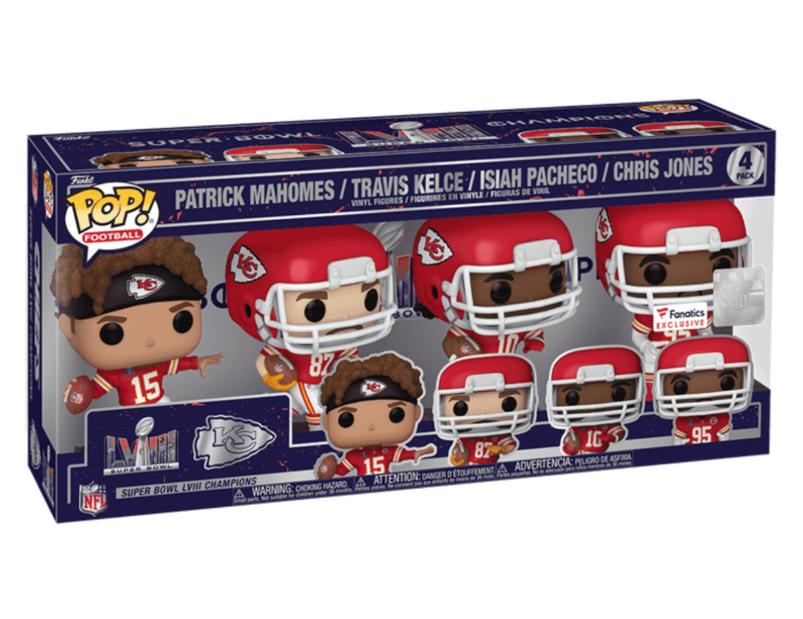 POP! KANSAS CITY CHIEFS SUPER BOWL 2024 4-PACK
