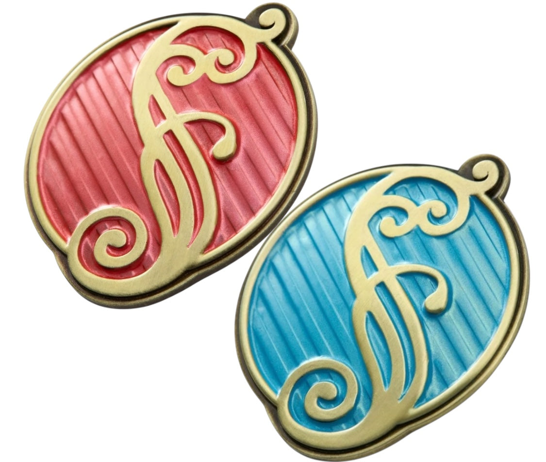 Wicked Shiz University Pin Set Of 2 Red & Blue Officially Licensed
