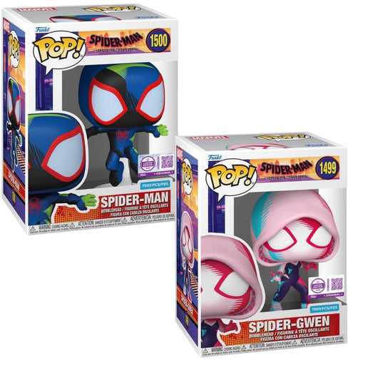 Funko Pop Miles Morales and Spider-Gwen Deco LE 7500 Pcs Funko Exclusive Set