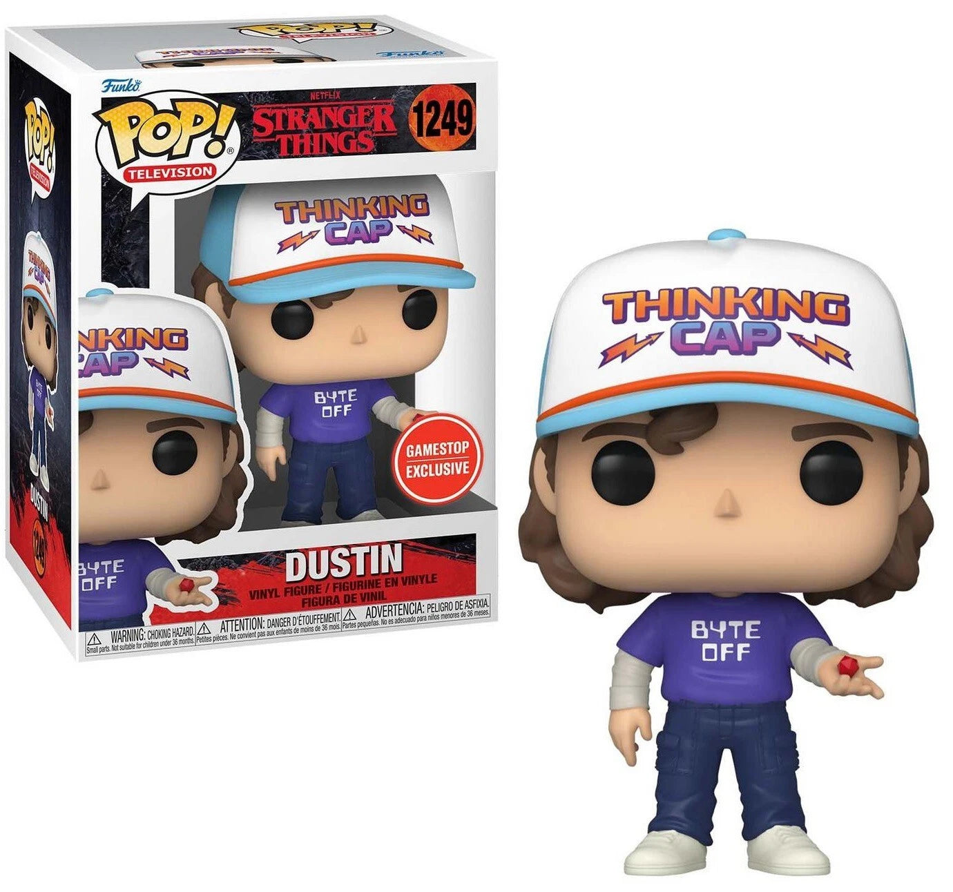 Funko Pop! Television Stranger Things w/ Thinking Cap #1249 [Byte-Off Shirt] Exclusive Vinyl Figure