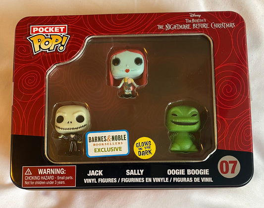 The Nightmare Before Christmas Pocket Pop! 3 pack - Glow in the Dark Exclusive
