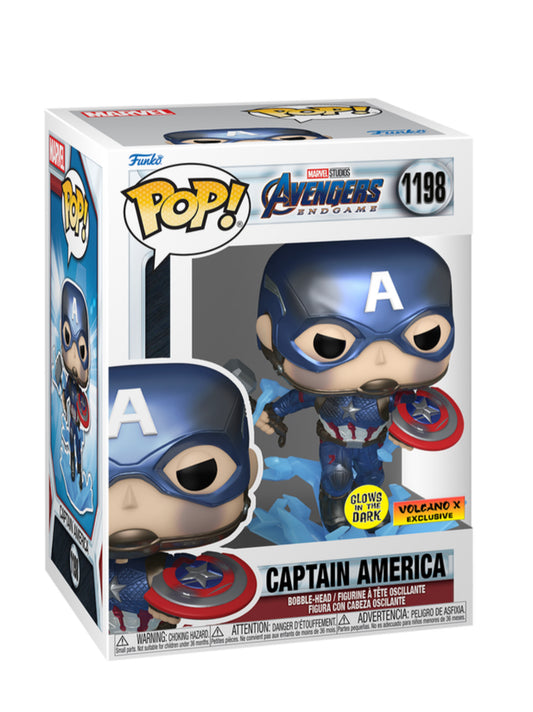 Marvel Captain America with Broken Shield Glow in the Dark Exclusive Funko Pop!