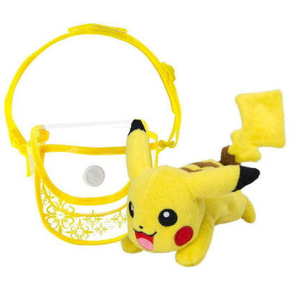Pokémon Tomy Shoulder Plush - PIKACHU with Carrying Bag & Strap (6 inch)