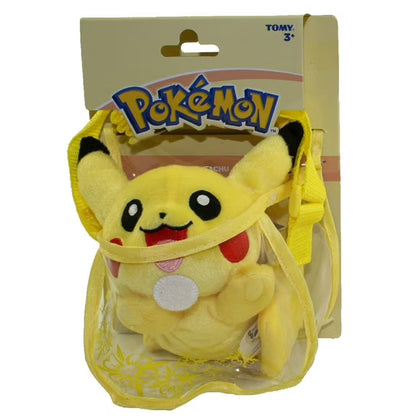 Pokémon Tomy Shoulder Plush - PIKACHU with Carrying Bag & Strap (6 inch)