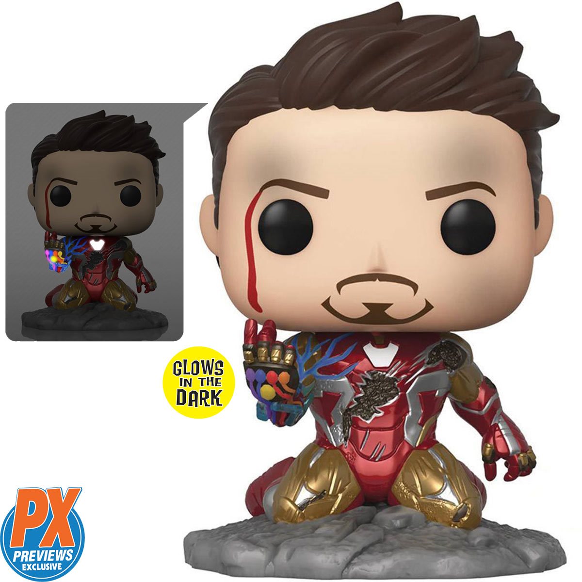 Avengers: Endgame I Am Iron Man GITD Deluxe Pop! PX Exclusive Vinyl Figure