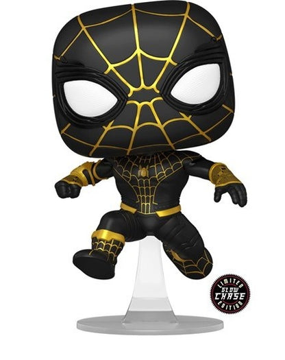 Unmasked Spider-Man Black Suit Pop! Chase Vinyl Figure - AAA Anime Exclusive
